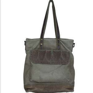 Cargoit Green Canvas Crossbody Messenger Bag 
Double Strap carryall